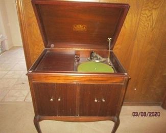 Victrola Record player and cabinet