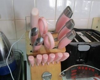 "pink" Knive set