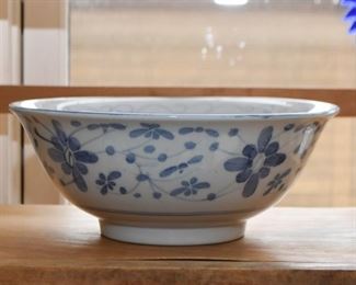 Asian Serving Bowl (Blue & White)