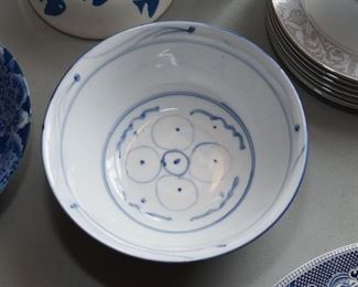 Asian Dinnerware - Soup & Rice Bowls (Blue & White)
