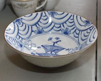 Asian Dinnerware - Soup & Rice Bowls (Blue & White)