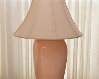 Peach / Pink Ceramic Table Lamp