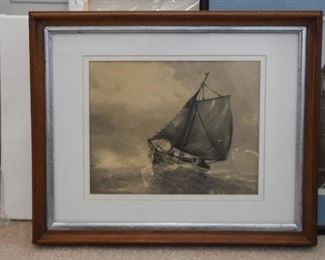 Framed Artwork (Sailing Ship)