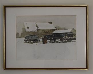 Framed Artwork - Watercolor, Signed