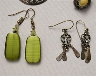 Jewelry - Earrings (some sterling, Mexican silver & costume)