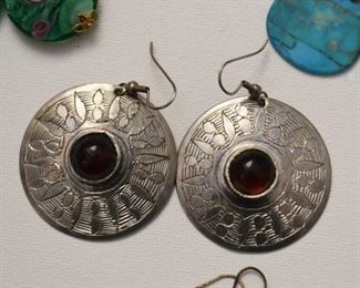 Jewelry - Earrings (some sterling, Mexican silver & costume)