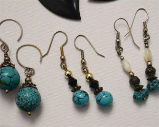 Jewelry - Earrings (some sterling, Mexican silver & costume)
