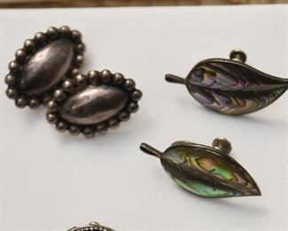 Jewelry - Earrings (some sterling, Mexican silver & costume)