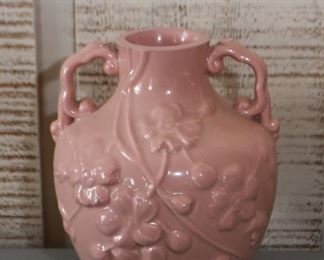 Vintage Pink Pottery Vase