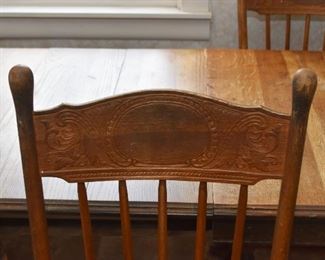 Set of 4 Vintage Wood Dining Chairs