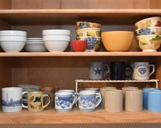 Coffee Mugs, Cereal & Soup Bowls