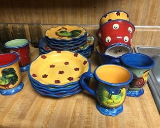 dinnerware made from melted crayons