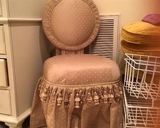 Beautiful custom vanity chair! 