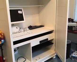 Perfect computer cabinet or clothing armoire.