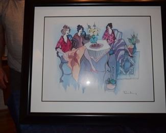 "Blissful Moments" By Itzchak Tarkay 2007 16 1/2" x 21" Seriolithograph In Color On Wove Paper. Signed Lower Right.