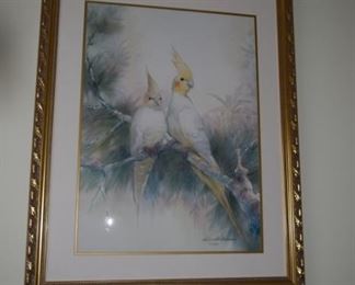 "Cockatiels" By Richard Williams 2003 Giclee On Paper