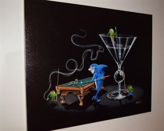 "Pool Shark II" By Godard Giclee 28" X 35"