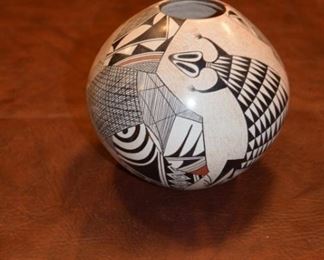 Small Pot By Sylvia Nahah "Feather Woman"