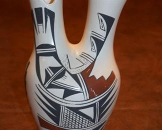 "Wedding Vase" Native American Pottery By Navasi (Tadpole)