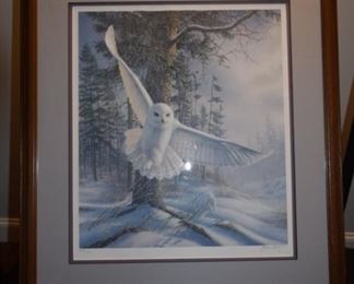 "Snowy Pursuit" By James A Meger Snowy Owls 627/950. 39" X 29"