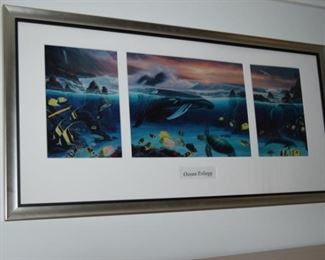 "Ocean Trilogy" By Wyland Seriolithograph 36" X 18"
