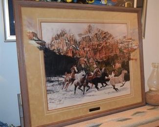 "Running The Sacred Cliffs" By Bob Quick Print 29" X 35"