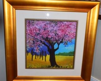 "Rose Tree" By David Najar 17 7/8" X 17 7/8" Giclee On Paper Hand Signed 56/75 Artist Proof