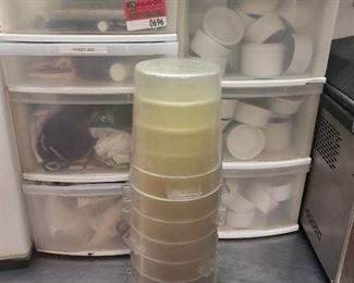 (2) storage containers with contents