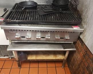 Vulcan 36 inch gas charbroiler with stand