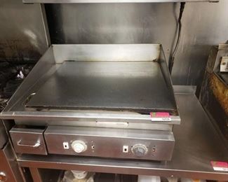 24 inch gas nickel plate flat top grill