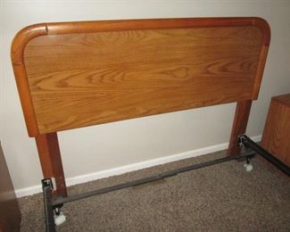 Oak Queen Size Head Board & Frame