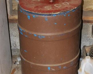 vintage dog food barrel