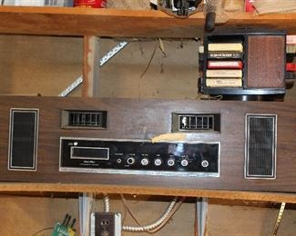 8 track player and tapes
