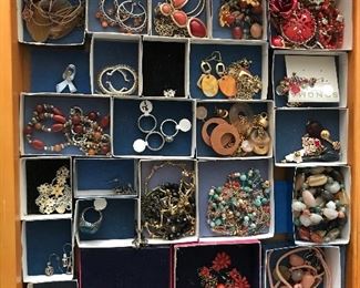 costume jewelry earrings, necklaces, bracelets, rings