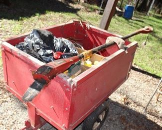 Red Cart for lawnmower