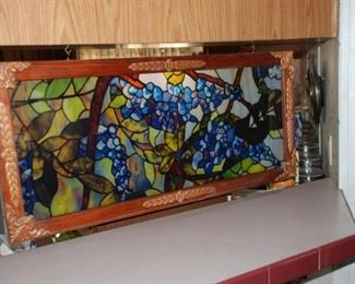 13" wide x 16" long NOT real stain glass