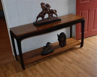 beautiful horse figurines wood and metal