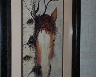 John C Sanders horse print