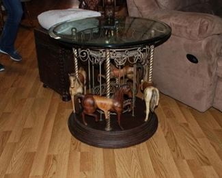 These are very cool carousel tables, there are two