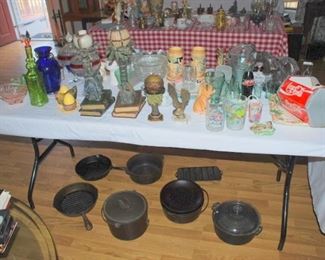 Griswold, Lodge and Wagner Cast Iron also Coca Cola collectibles