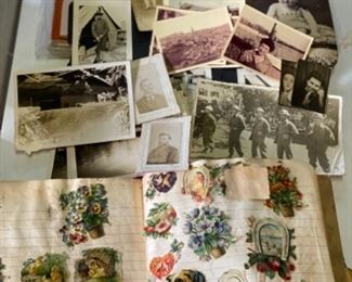 WW1 era photos, child’s report book 