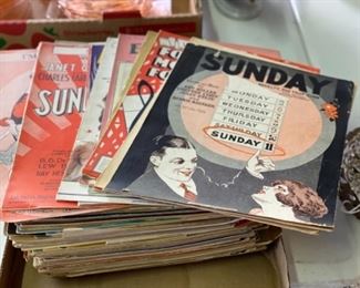 Antique sheet music