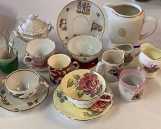 Beautiful fine china teacups and saucers