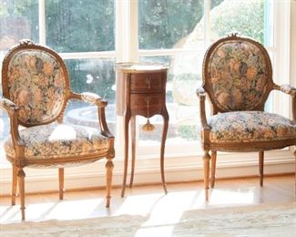 Antique French armchairs