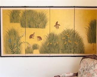 Japanese 4 panel screen 71 x 36"