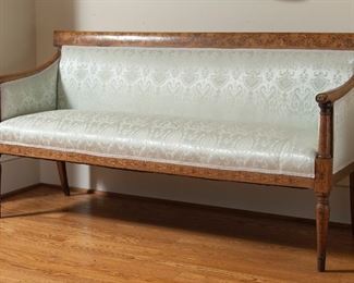 Antique inlaid sofa, 68"