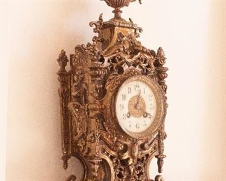 French bronze mantel clock