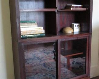 UNUSUAL BARRISTER BOOKCASE, HAS SLIDING DOORS BUT SORRY NOT IN THIS PICTURE