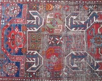 SMALL OLD RUG - NOTE WEAR