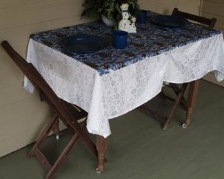 FARM TABLE AND CHAIRS